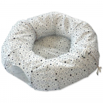 Magic Cat Tunnel With Zipper And Cushion White kokkupandav kassitunnel padjaga, 100x100x25 cm
