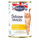 Butchers Cat Delicious Dinners With Chicken Chunks In Jelly konservtoit t&auml;iskasvanud kassidele, 400 g