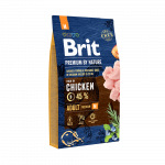 Brit Premium By Nature Adult M kuivtoit keskmiste t&otilde;ugude koertele kanaga, 3 kg