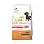 Natural Trainer Dog Sensitive No Gluten Adult Mini Rabbit t&auml;isv&auml;&auml;rtuslik kuivtoit t&auml;iskasvanud v&auml;ikeste ja v&auml;ga v&auml;ikeste t&otilde;ugu koertele k&uuml;&uuml;likulihaga, 2 kg