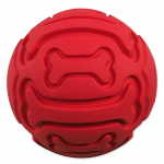Dog Fantasy Squeky Ball kummist pall koertele vilega, punane, 8,7 cm