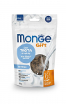 Monge Gift Cat FILLED & CRUNCHY Kitten Trout And Milk kr&otilde;mpsuv maius kassipoegadele forelli ja piimaga, 60 g