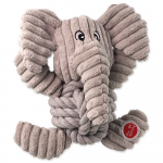 Dog Fantasy Toy Safari Squeaking Elephant With Knot m&auml;nguasi koertele koos piiksu ja hambapesu n&ouml;&ouml;riga, 18 cm