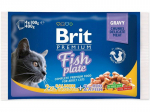Brit Premium Cat Pouch Fish Plate m&auml;rgtoit t&auml;iskasvanud kassidele tursa ja l&otilde;hega, 4x100 g
