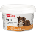 Beaphar Top 10 vitamiinilisand koertele vitamiinide, mineraalainete ja L-karnitiiniga, 180 tk