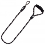 Active Dog Leash Sport L must k&ouml;isrihm suurtele koertele karabiini ja lukuga, 1,3x120 cm