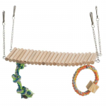 Trixie Suspension Bridge With Rope And Toy rippsild k&ouml;ie ja m&auml;nguasjaga n&auml;rilistele, 29x25x9 cm