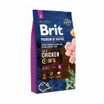 Brit Premium By Nature Adult S kuivtoit v&auml;ikeste t&otilde;ugude koertele kanaga, 8 kg