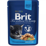 Brit Premium Cat Pouch Chicken Chunks Kitten konservid kassipoegadele, 100 g