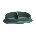 StefanPlast Ciotole Chic kahekordne plastmasskauss libisemisvastase servaga, inglise roheline, 0.25 l + 0.25 l