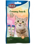 Trixie Creamy Snack With Chicken vedel t&auml;iends&ouml;&ouml;gimaius kassidele kanaliha ja tauriiniga, 5 x 14 g