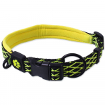 Active Dog Collar Mystic M nailonist kaelarihm koertele, polsterdatud, reguleeritav, laimiroheline, 2x44-55 cm