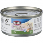 Trixie Salmon Soup With Chicken And Salmon konservatsioonilisand kassile lohe- ja kanat&uuml;kkidega puljongis, 80 g