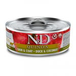 Farmina N&D Quinoa Skin & Coat Duck & Coconut m&auml;rgtoit kassidele pardiliha ja kvinoaga, 80g