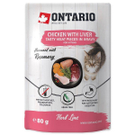Ontario Herb Kitten Chicken With Liver, Sweet Potatoes, Rice And Rosemary konservid kassipoegadele, 80 g