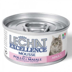 Lechat Excellence Mousse Adult Chicken And Pork konservid t&auml;iskasvanud kassidele, vaht kana ja sealihaga, 85 g