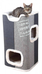 Trixie Jorge Cat Tower kahekorruseline kassimaja kraapimisalaga, antratsiit/helehall/hall, 78 cm