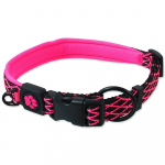 Active Dog Collar Mystic M nailonist kaelarihm koertele, roosa, reguleeritav, 2 cm lai, 44-55 cm