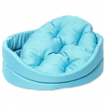 Dog Fantasy Oval bed with cushion t&uuml;rkiissinine 42 cm koeravoodi eemaldatava padjaga