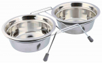 Trixie Eat On Feet Bowl Set roostevabast terasest kausside komplekt alusel koertele, 2 tk, 0.9 l/16 cm
