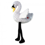 Dog Fantasy Recycled Toy Whistling Swan Rustling Wings m&auml;nguasi koertele, taaskasutatud materjalidest, 49 cm