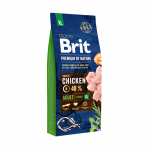 Brit Premium By Nature Adult XL kuivtoit v&auml;ga suurte t&otilde;ugude t&auml;iskasvanud koertele kanaga, 15 kg