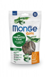 Monge Gift Cat Filled & Crunchy Skin Support Codfish And Aloe kr&otilde;mpsuv maiustus kassidele tursa ja aaloega naha toetamiseks, 60 g