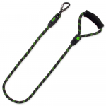 Active Dog Leash Sport k&ouml;isrihm suurtele koertele karabiini ja lukuga, laimiroheline, 1,3x120 cm