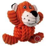 Dog Fantasy Safari Squeaking Tiger With Knot m&auml;nguasi koertele koos piiksu ja n&ouml;&ouml;riga, 18 cm