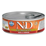Farmina N&D Grain Free Cat Quail & Pumpkin m&auml;rgtoit t&auml;iskasvanud kassidele vuttide ja k&otilde;rvitsaga, 70 g