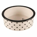 Trixie Zentangle Ceramic Bowl keraamiline kauss kassidele, 0,3 l/&oslash; 12 cm, valge/must