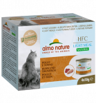 Almo Nature HFC Natural Light Meal Cat Mega Pack kana ja tuunikala m&auml;rgtoit t&auml;iskasvanud kassidele kanaliha ja tuunikalaga, 4x50 g