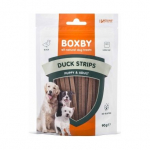 Boxby Duck Strips For Dogs t&auml;iends&ouml;&ouml;t t&auml;iskasvanud koertele pardilihaga, 90 g