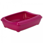 Magic Cat Litter Box Removable Rim avatud t&uuml;&uuml;pi kassiliivakast eemaldatava servaga, erkkroosa, 50x38x14 cm
