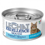 Lechat Excelence Mousse Sterilised Tuna And Pork vaht kassidele, tuunikalaga ja sealihaga, 85 g