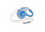 Flexi New Comfort XS tross koertele, kassidele ja v&auml;ikestele loomadele kuni 8 kg, 3 m, sinine