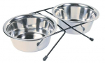 Trixie Eat On Feet Bowl Set roostevabast terasest alus kaussidega, 2x0.75 l/15 cm