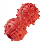 GimDog Red Titan Dumbbell vastupidav kummist m&auml;nguasi koertele piparm&uuml;ndi aroomiga, punane