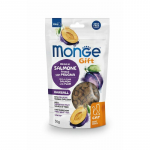 Monge Gift Cat Meat Minis Hairball Salmon With Plum maiustus t&auml;iskasvanud kassidele karvapallide vastu, 50 g