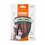 Boxby Lamb Strips Puppy&Adult pehmed lambaliha ribad kutsikatele ja t&auml;iskasvanud koertele, 90 g