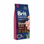 Brit Premium By Nature Junior L kuivtoit suurte t&otilde;ugude kutsikatele ja juunioridele kanaga, 15 kg