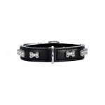 Hunter croque art bone kaelarihm, must, 65 cm