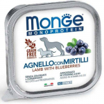 Monge Monoproteinic Fruits Pate Lamb With Blueberries m&auml;rgtoit koertele, lambalihaga ja mustikatega, 150 g