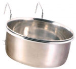 Trixie Stainless Steel Bowl With Holder roostevabast terasest kauss hoidikuga lindudele ja v&auml;ikestele n&auml;rilistele, 600 ml, &oslash; 12 cm