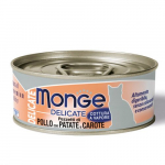 Monge Delicate Chicken With Potato And Carrot m&auml;rgtoit t&auml;iskasvanud kassidele, 80 g