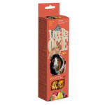 Little One Sticks For Guinea Pigs, Rabbits And Chinchillas With Fruits lisatoit n&auml;rilistele puuviljadega, 2x60 g