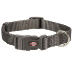 Trixie Premium Collar reguleeritav nailonist koerarihm, XXS&ndash;XS, 15&ndash;25 cm/10 mm, grafiithall