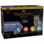 Prospera Plus Cat Pouch Sterilized 1+ Mix m&auml;rgtoit steriliseeritud kassidele l&otilde;he, veiseliha, kana ja tuunikalaga, 12x 85 g
