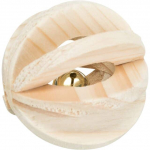 Trixie Slat Ball With Bell kassi m&auml;nguasi, puidust pall kellukesega, &oslash; 6 cm