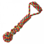 Dog Fantasy Woven Braid Ball Tugger, n&ouml;&ouml;rm&auml;nguasi koertele k&auml;epidemega, 37 cm